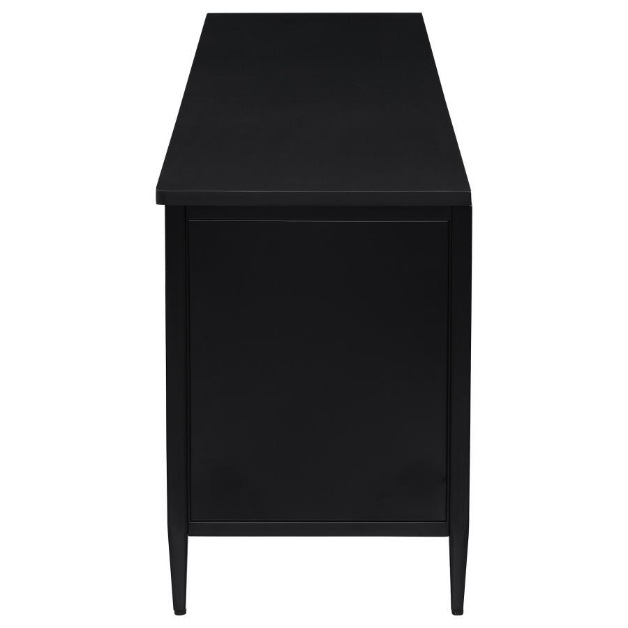 Amherst - 70" 2-Door Metal TV Stand Media Console - Black