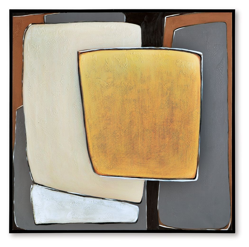 Signature Design by Ashley® Actman - Cream / Brown / Gray - Wall Art | Meri Furniture