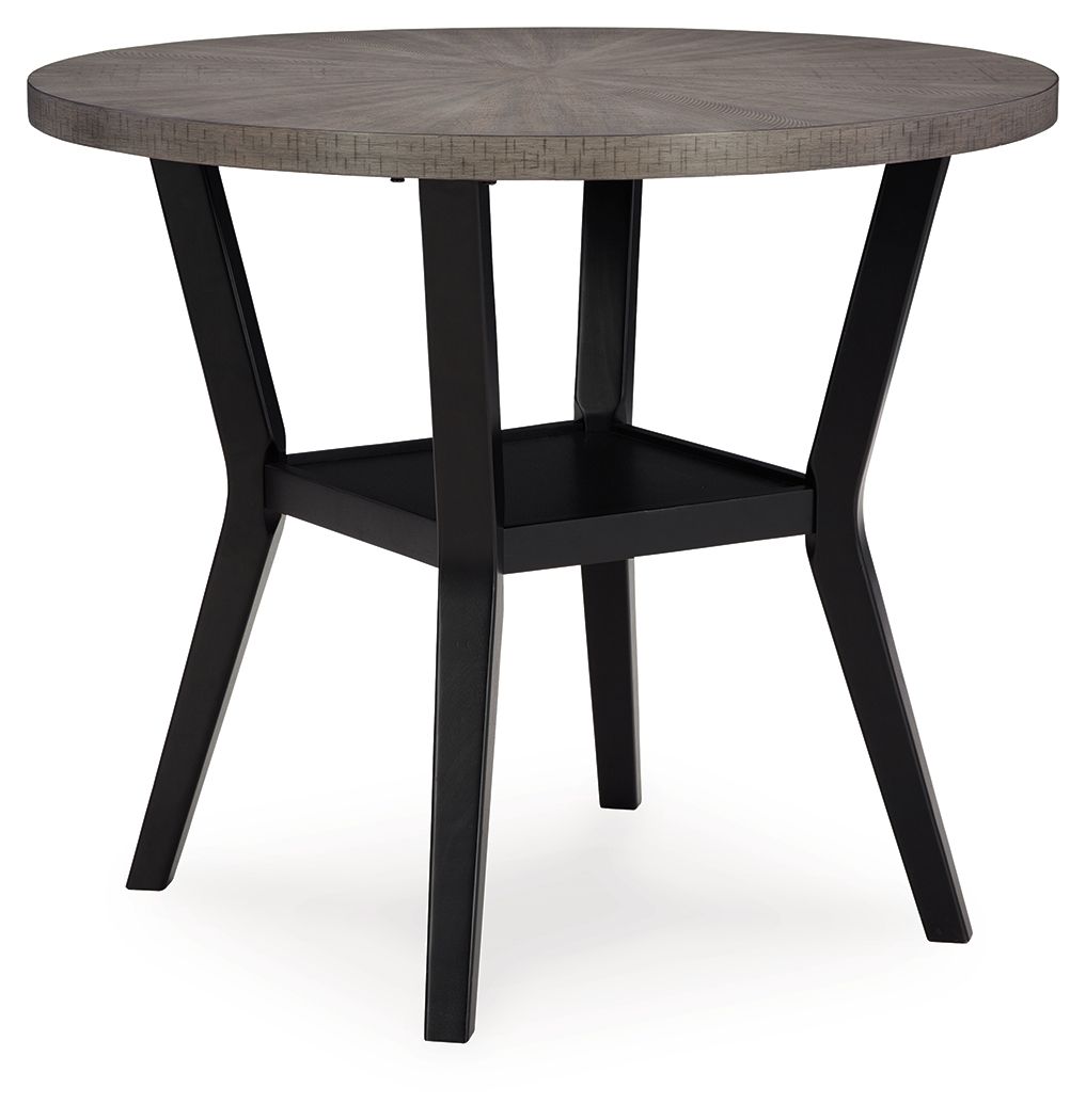Signature Design by Ashley® Corloda - Black / Gray - Round Counter Table Set (Set of 5) | Meri Furniture