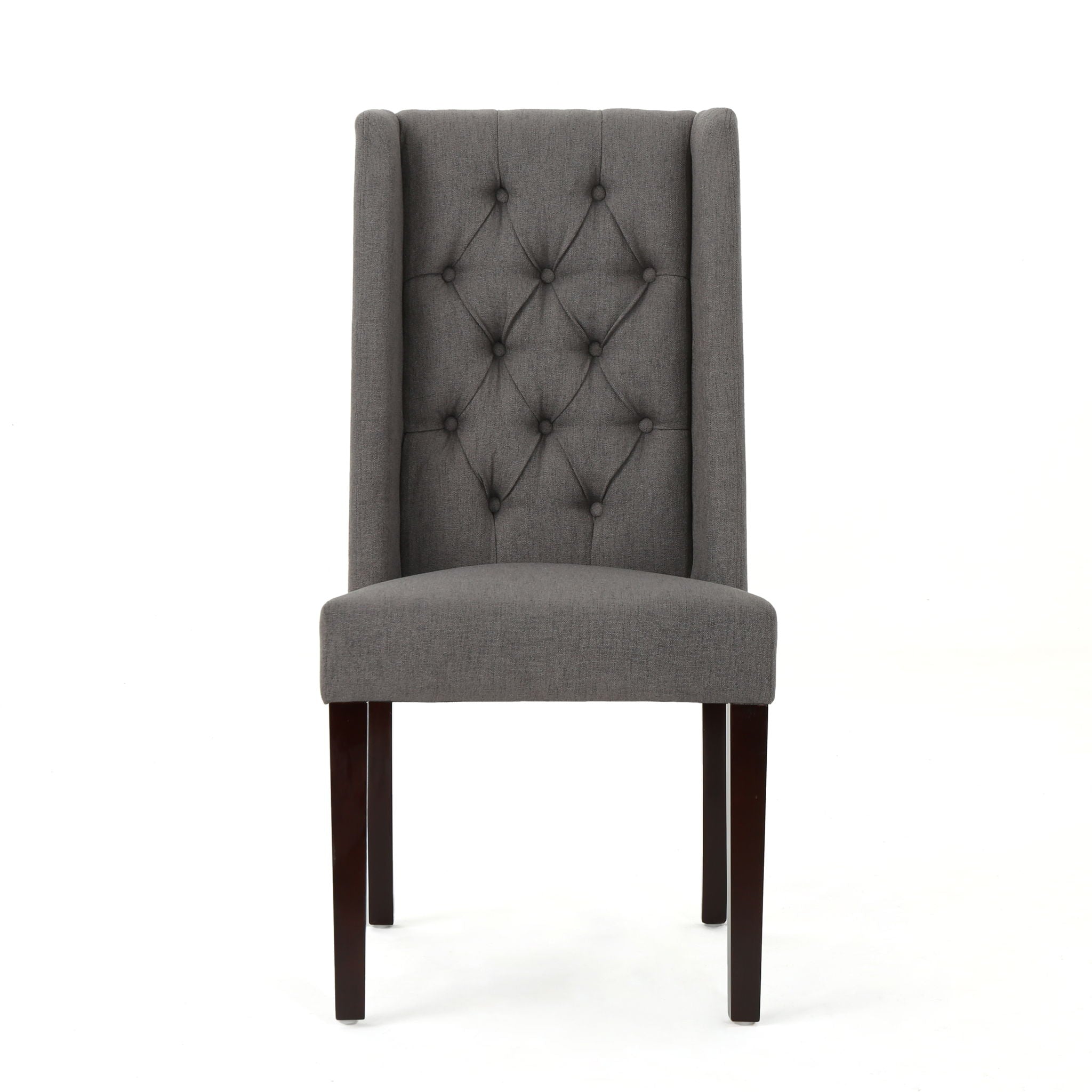 Sophisticated Tufted Dining Chair With High Back Design