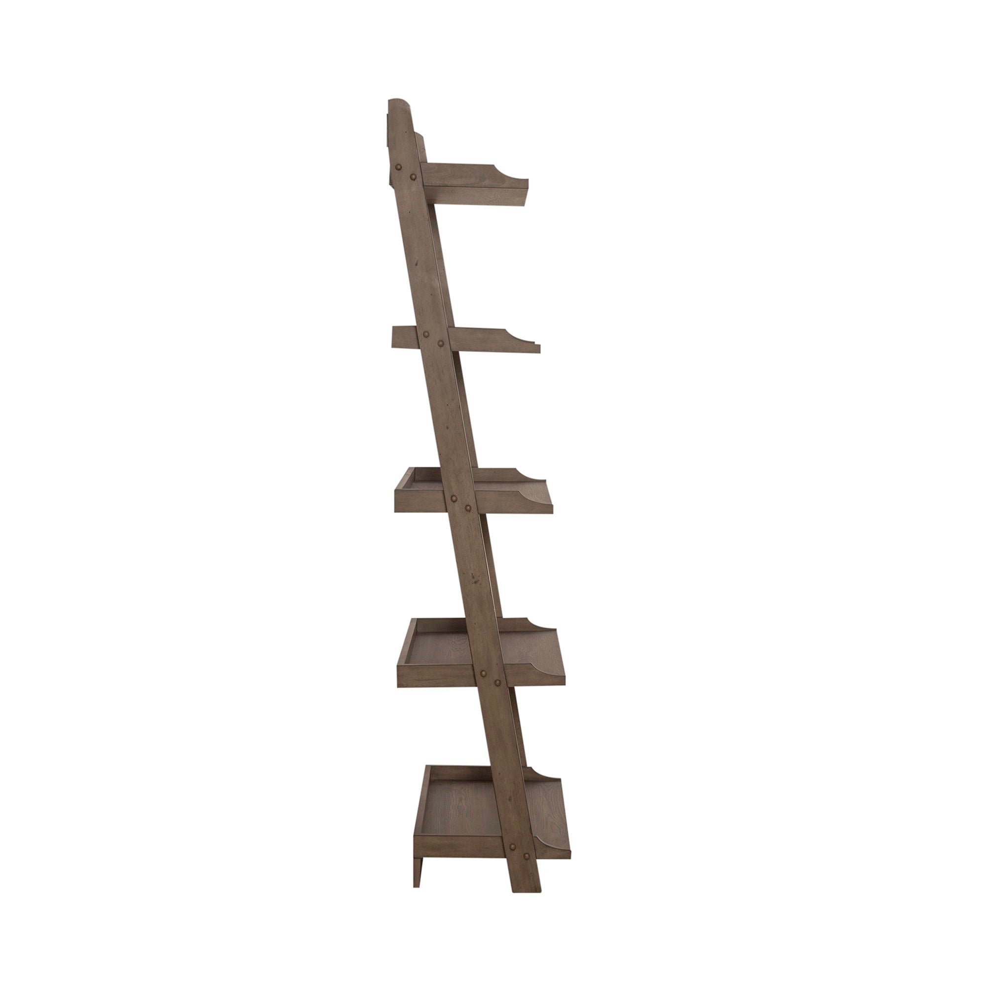 Liberty Furniture Americana Farmhouse - Leaning Pier Bookcase - Light Brown | Meri Furniture