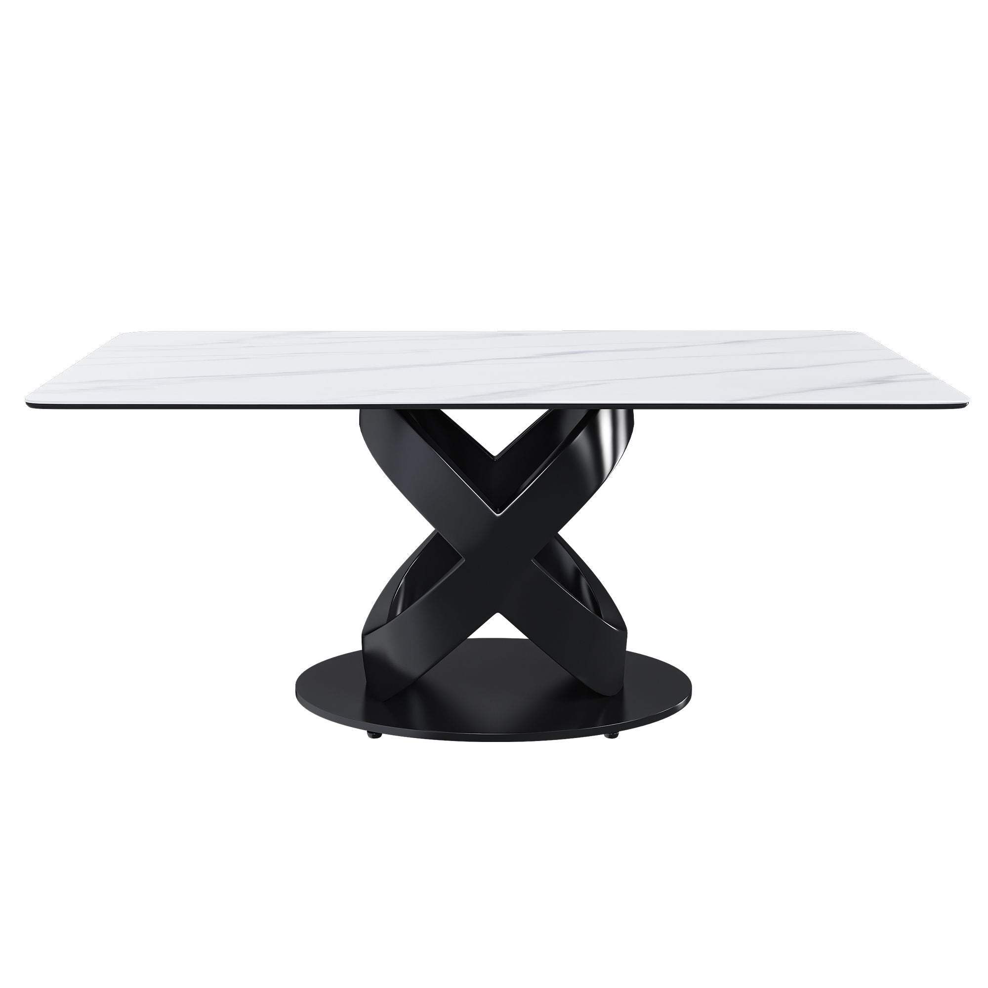 Rectangular Dining Table - Black / White