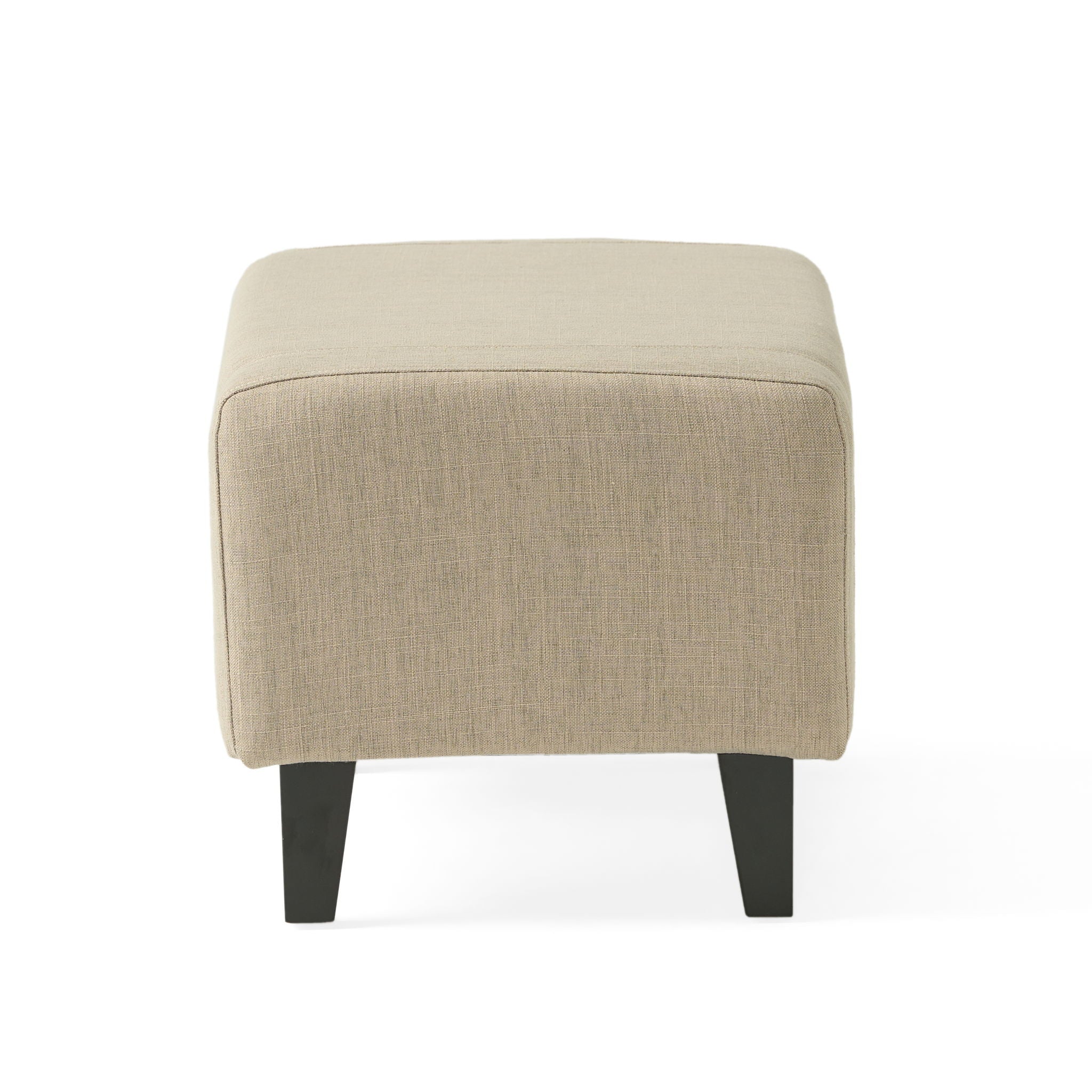 Elegant Upholstered Armchair With Ottoman Set - Beige