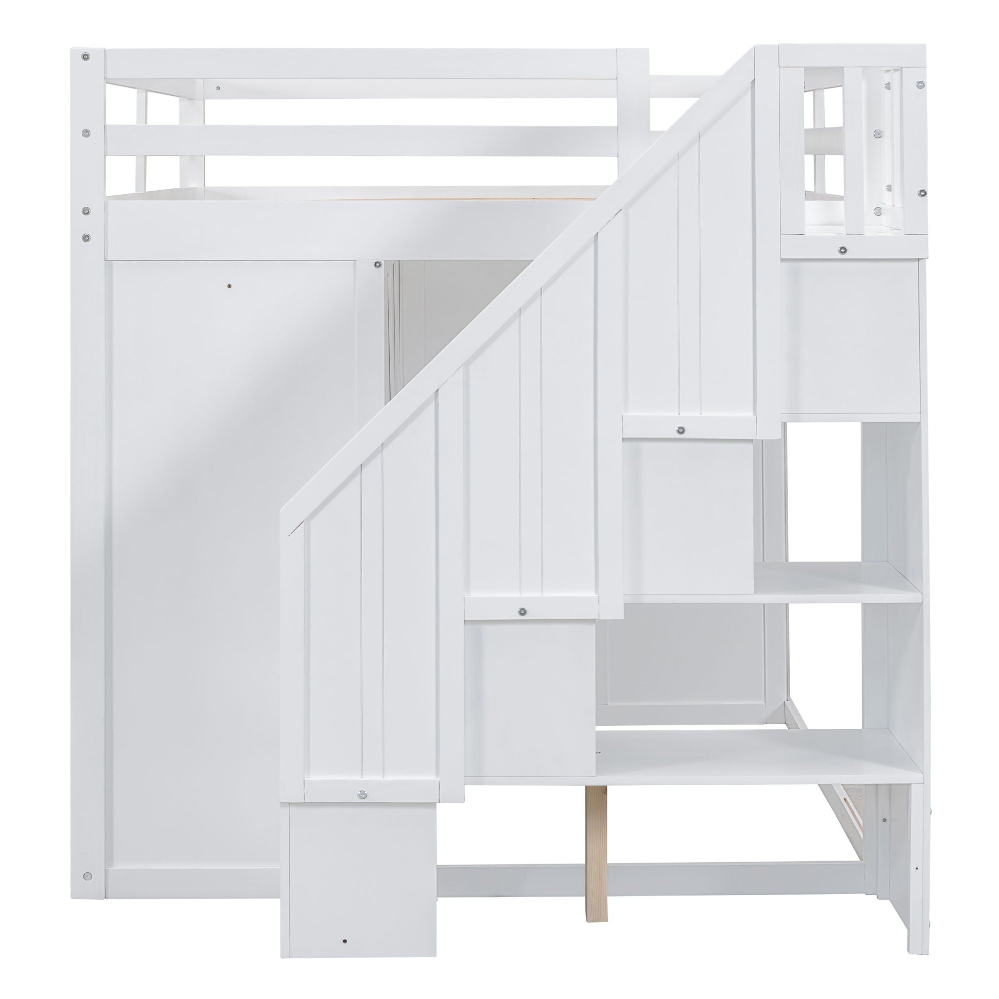 Loft Bed With Built In Wardrobes, Cabinets And Drawers
