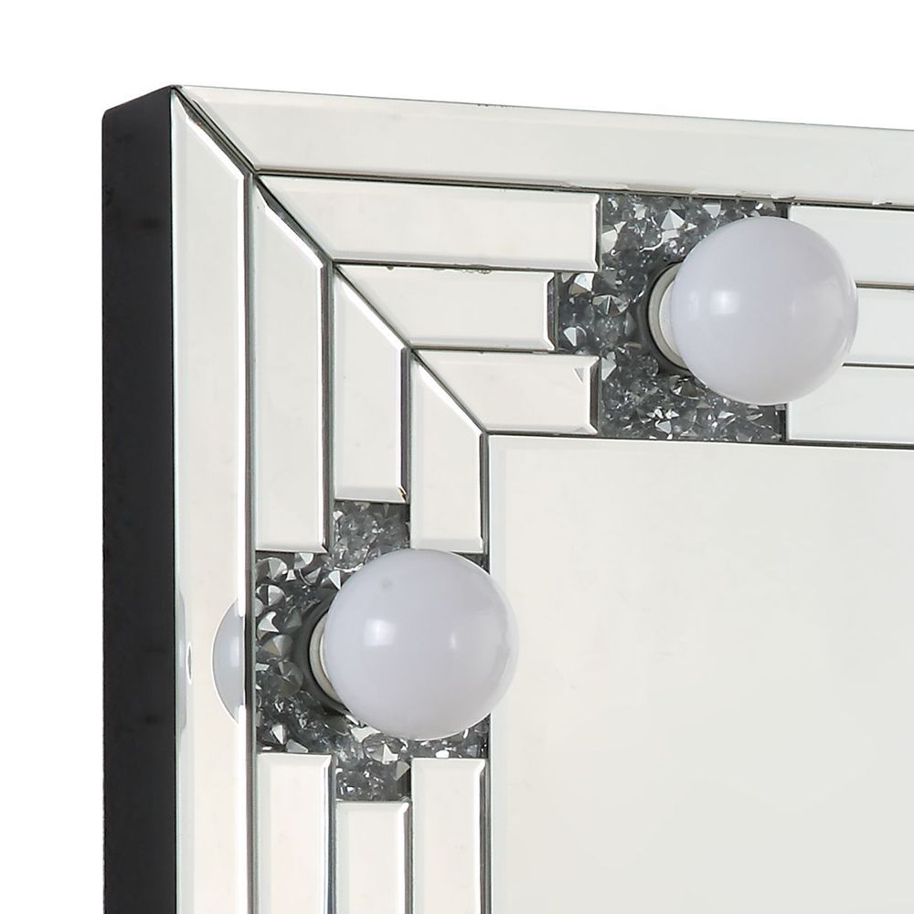 Noralie - Accent Mirror - Faux Diamonds & Mirrored