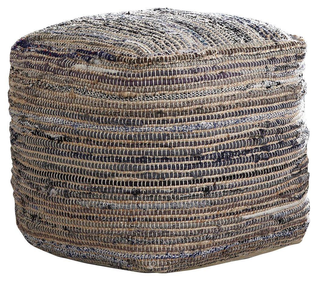 Ashley Furniture Absalom - Denim - Pouf | Meri Furniture
