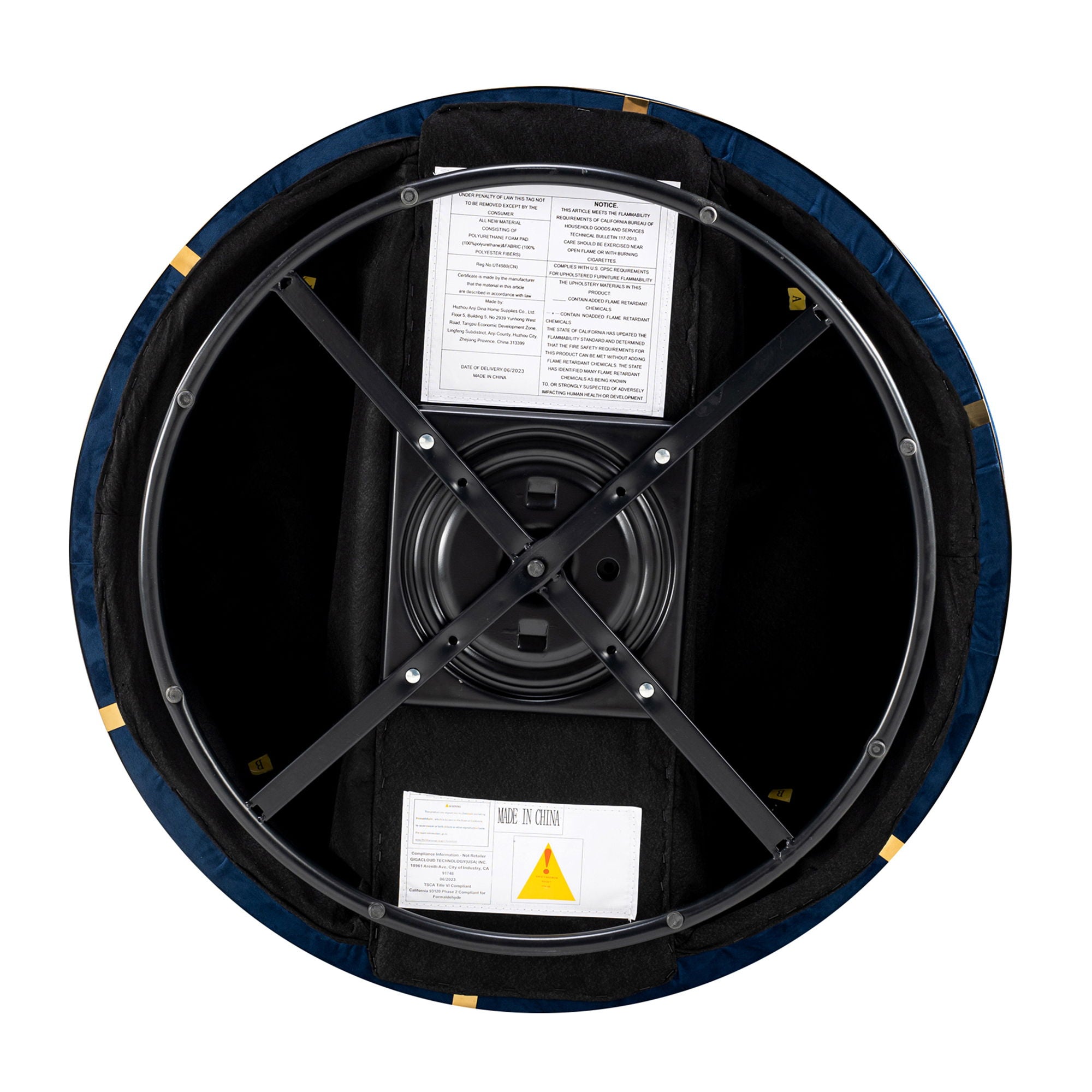 360 Degree Swivel Over Sized Upholstered Barrel Chair