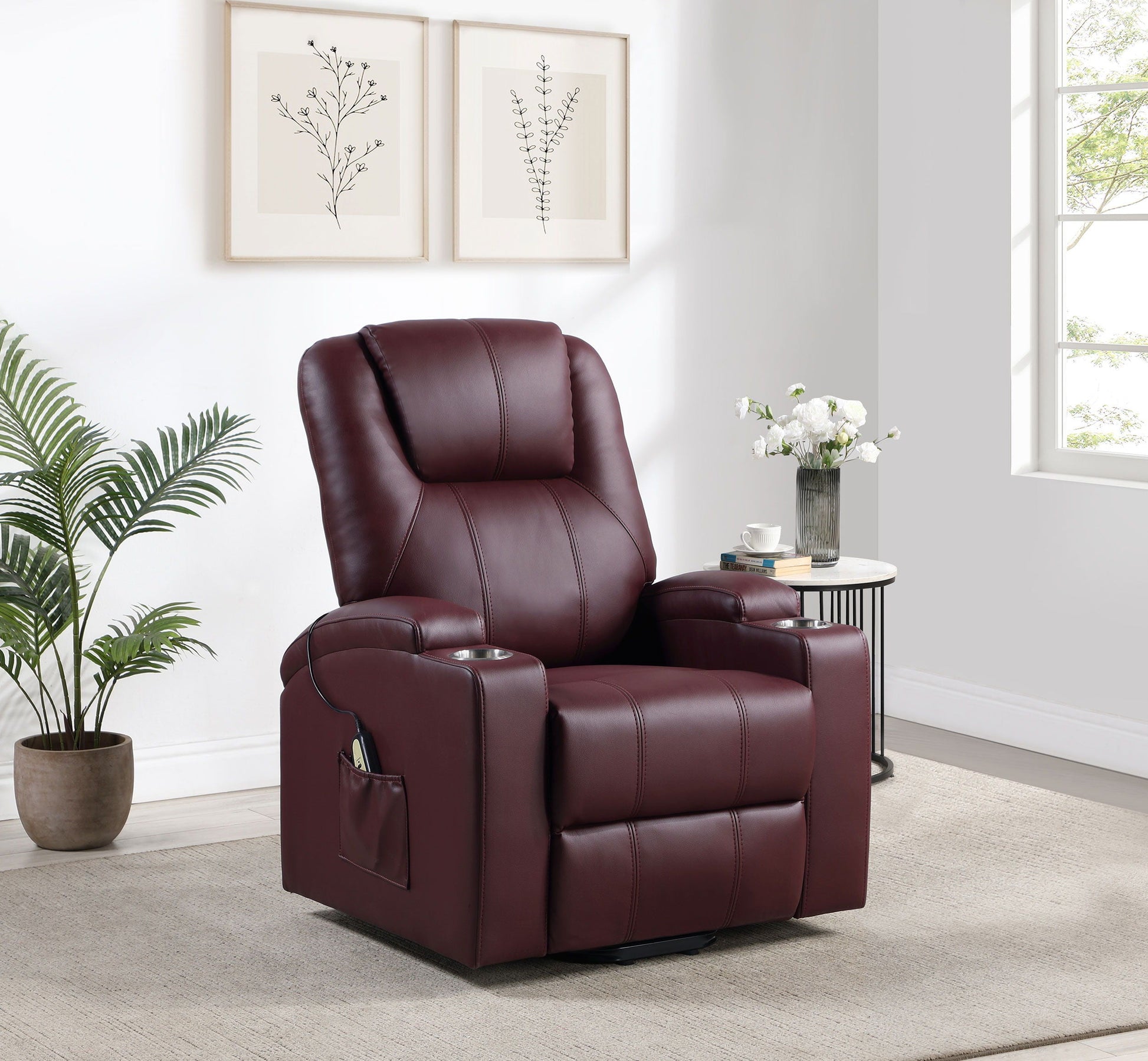 Coaster Fine Furniture Armstrong - Upholstered Power Lift Massage Recliner | Meri Furniture