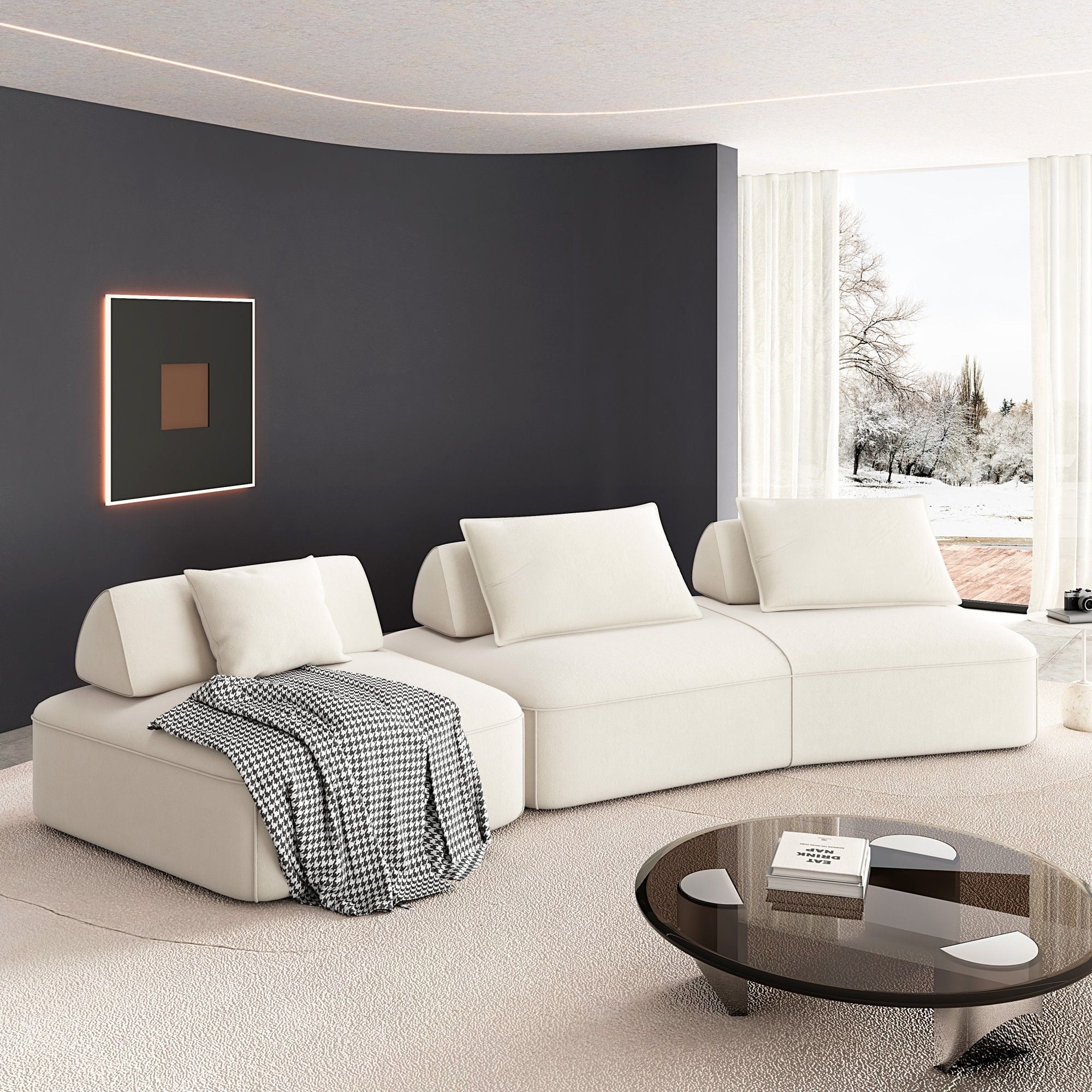 Modern Luxury Oversized Modular Sectional Sofa Set