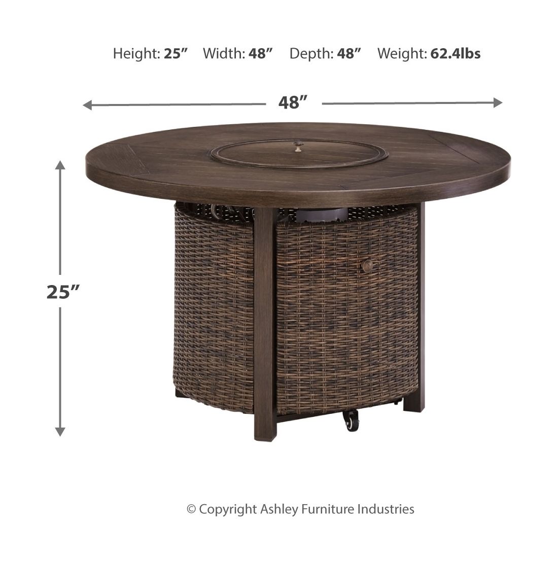 Signature Design by Ashley® Paradise Trail - Medium Brown - 5 Pc. - Conversation Set With 4 Swivel Lounge Chairs | Meri Furniture
