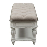 Magnolia Manor - Bed Bench - White