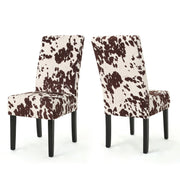 Contemporary Dining Chair With Rubberwood Legs (Set of 2)
