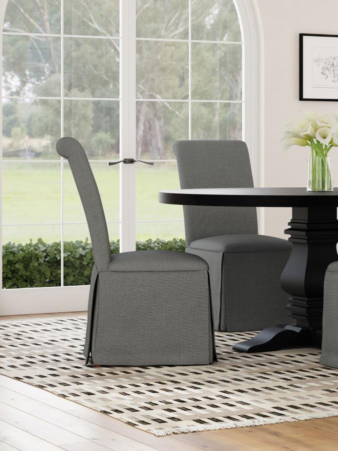 Coaster Fine Furniture Shawna - Upholstered Skirted Dining Chair (Set of 2) | Meri Furniture