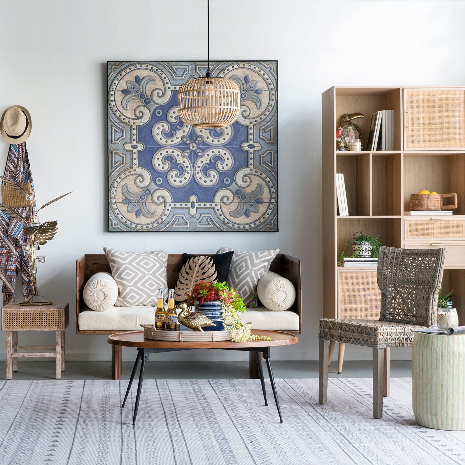 Oval Cofe Table - Brown