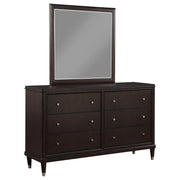 Coaster Fine Furniture Emberlyn - 6-Drawer Dresser With Mirror - Brown | Meri Furniture