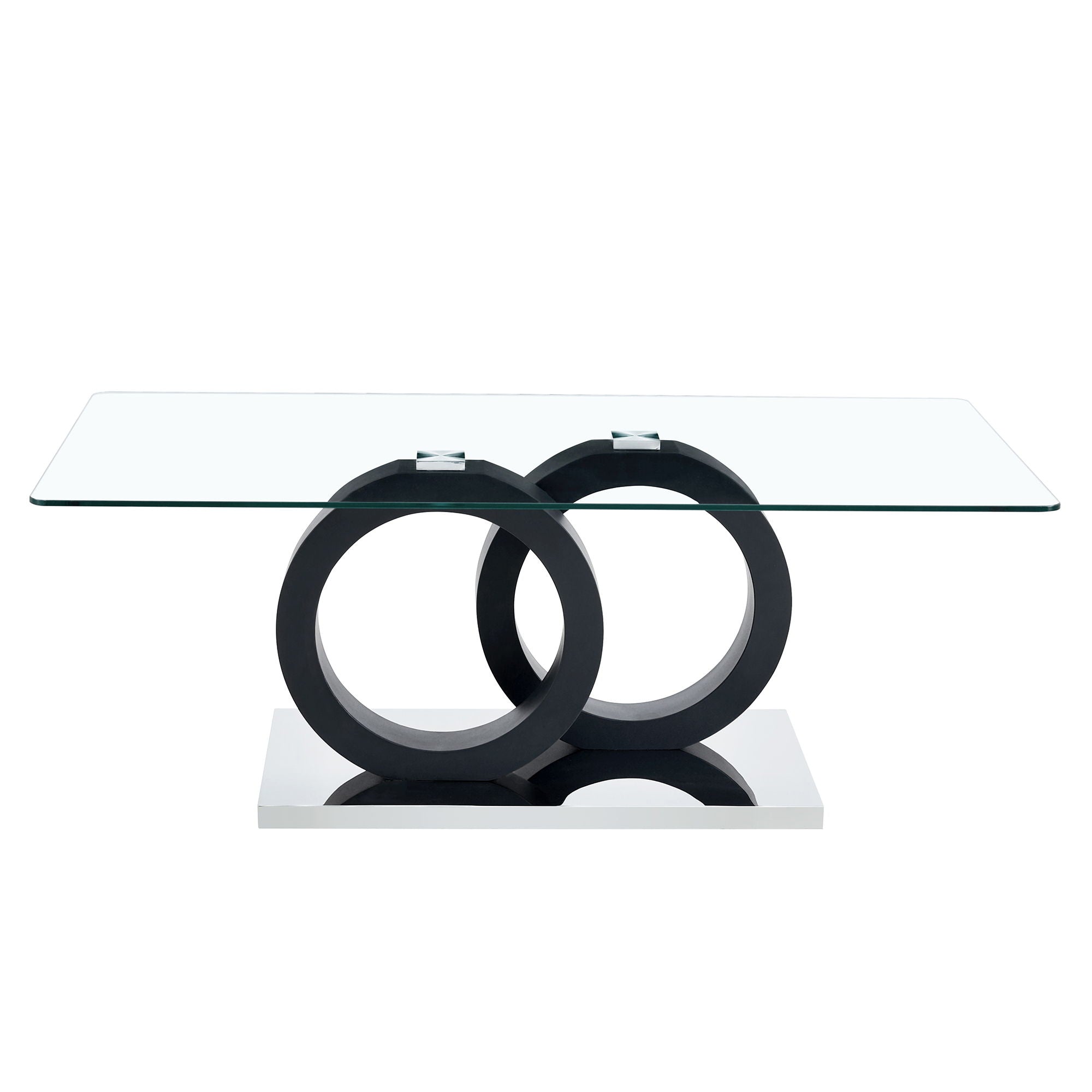 Contemporary Style Glass Top Coffee Table
