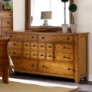 Liberty Furniture Grandpas Cabin - 7 Drawer Dresser - Light Brown | Meri Furniture