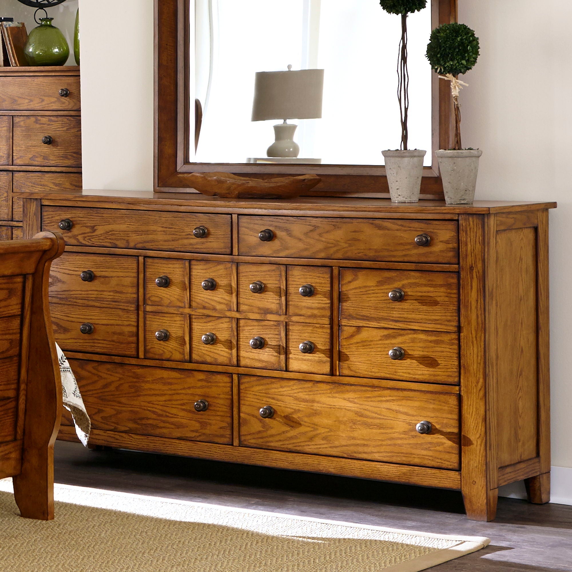 Liberty Furniture Grandpas Cabin - 7 Drawer Dresser - Light Brown | Meri Furniture