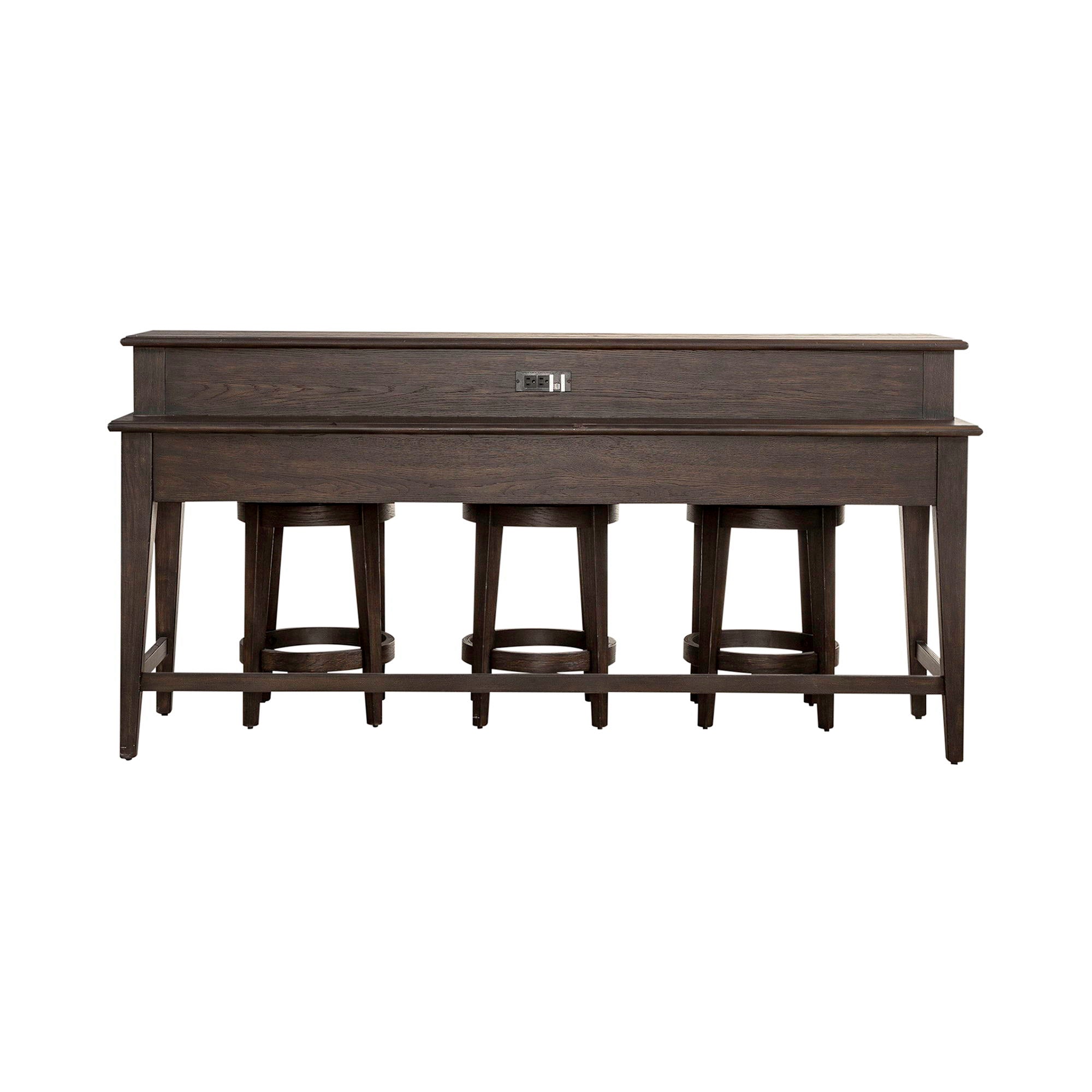 Mill Creek - 4 Piece Console Set (Bar Console & 3 Stools) - Peppercorn