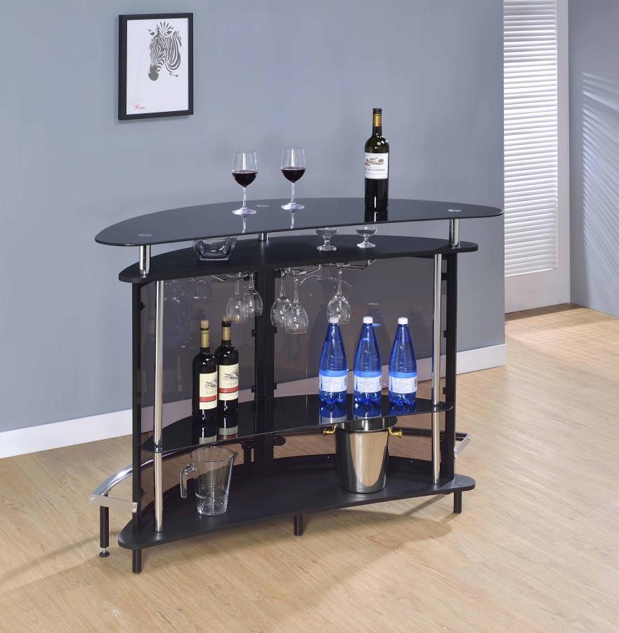 Coaster Fine Furniture Amarillo - Freestanding Glass Top Home Bar Wine Cabinet | Meri Furniture
