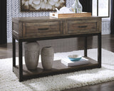 Ashley Furniture Johurst - Grayish Brown - Sofa Table | Meri Furniture