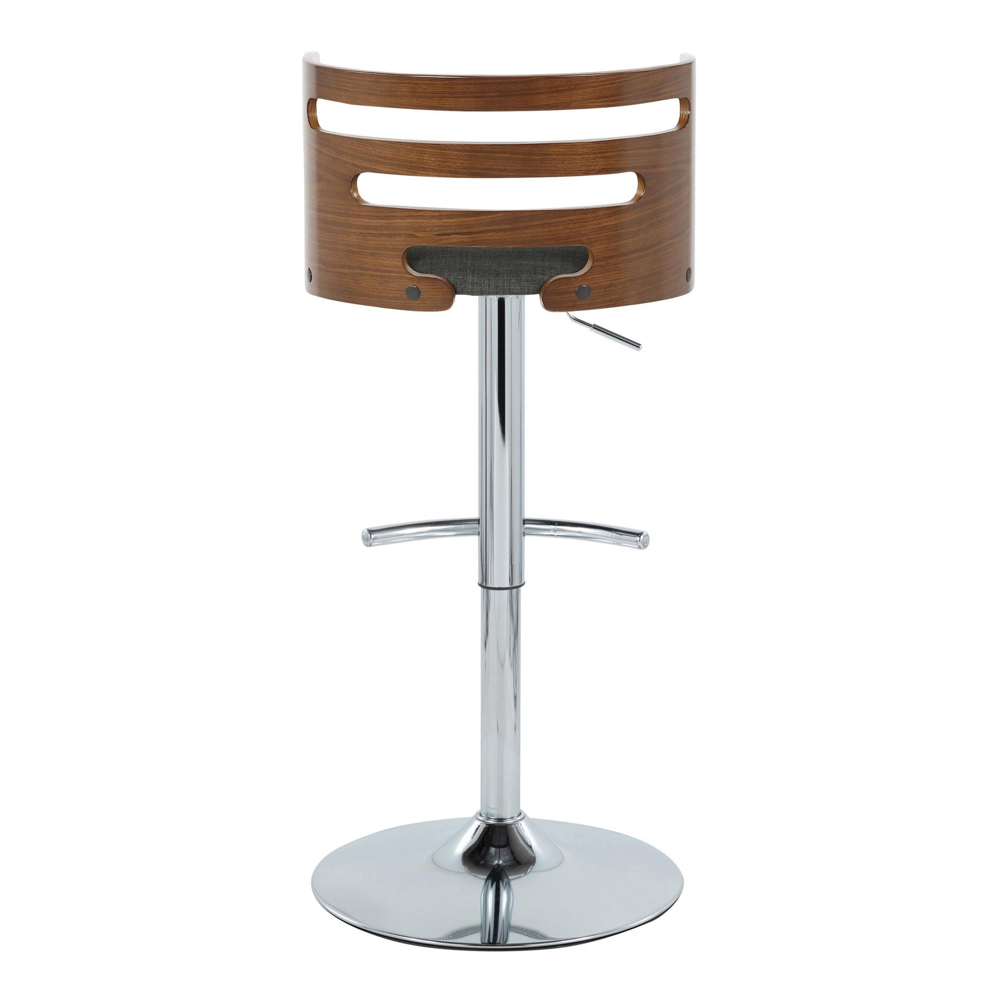Cosi - Mid Century Modern Adjustable Barstool With Swivel & Rounded T Footrest (Set of 2)