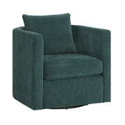 Sutton - Swivel Barrel Chair - Peacock