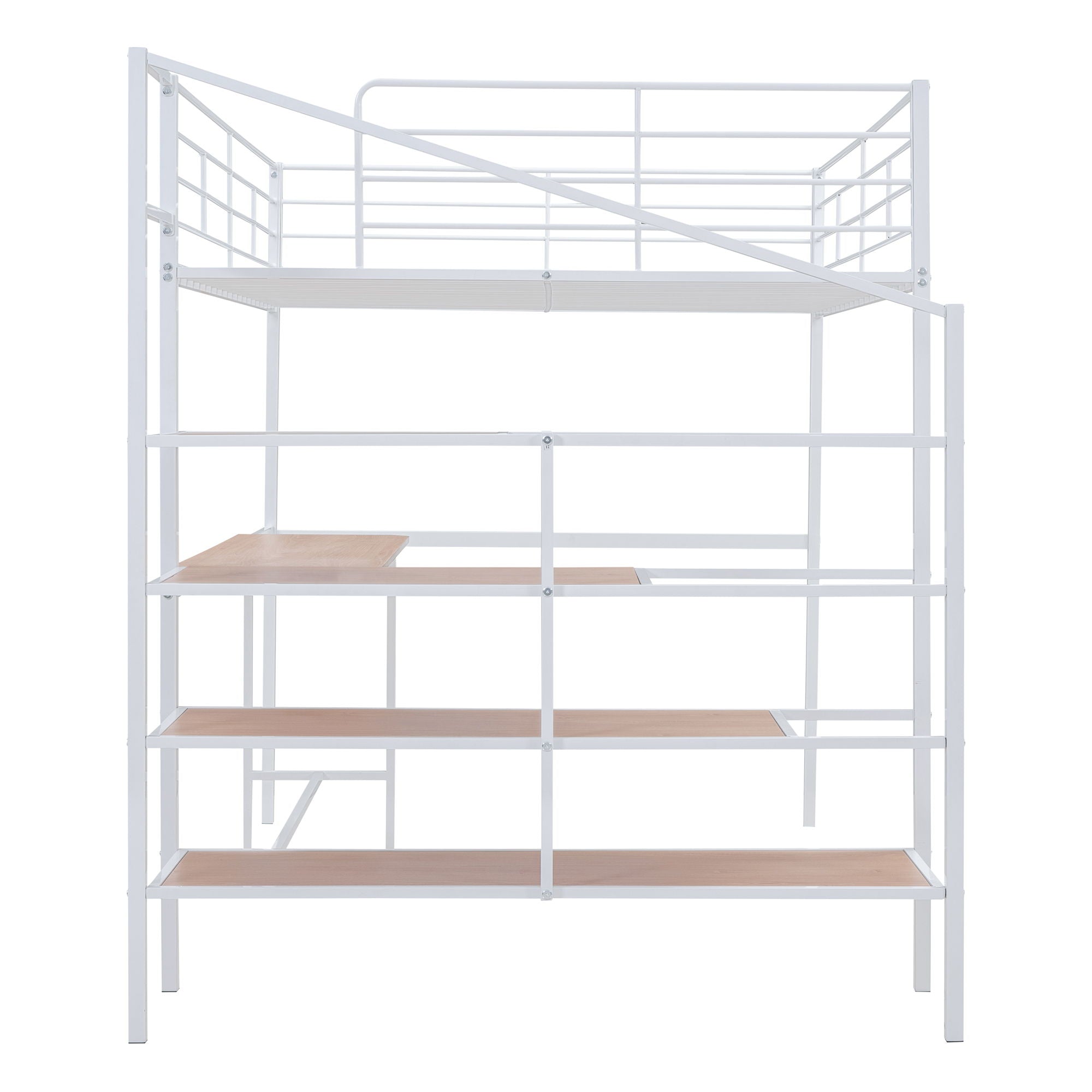 Loft Bed With Desk And Lateral Storage Ladder