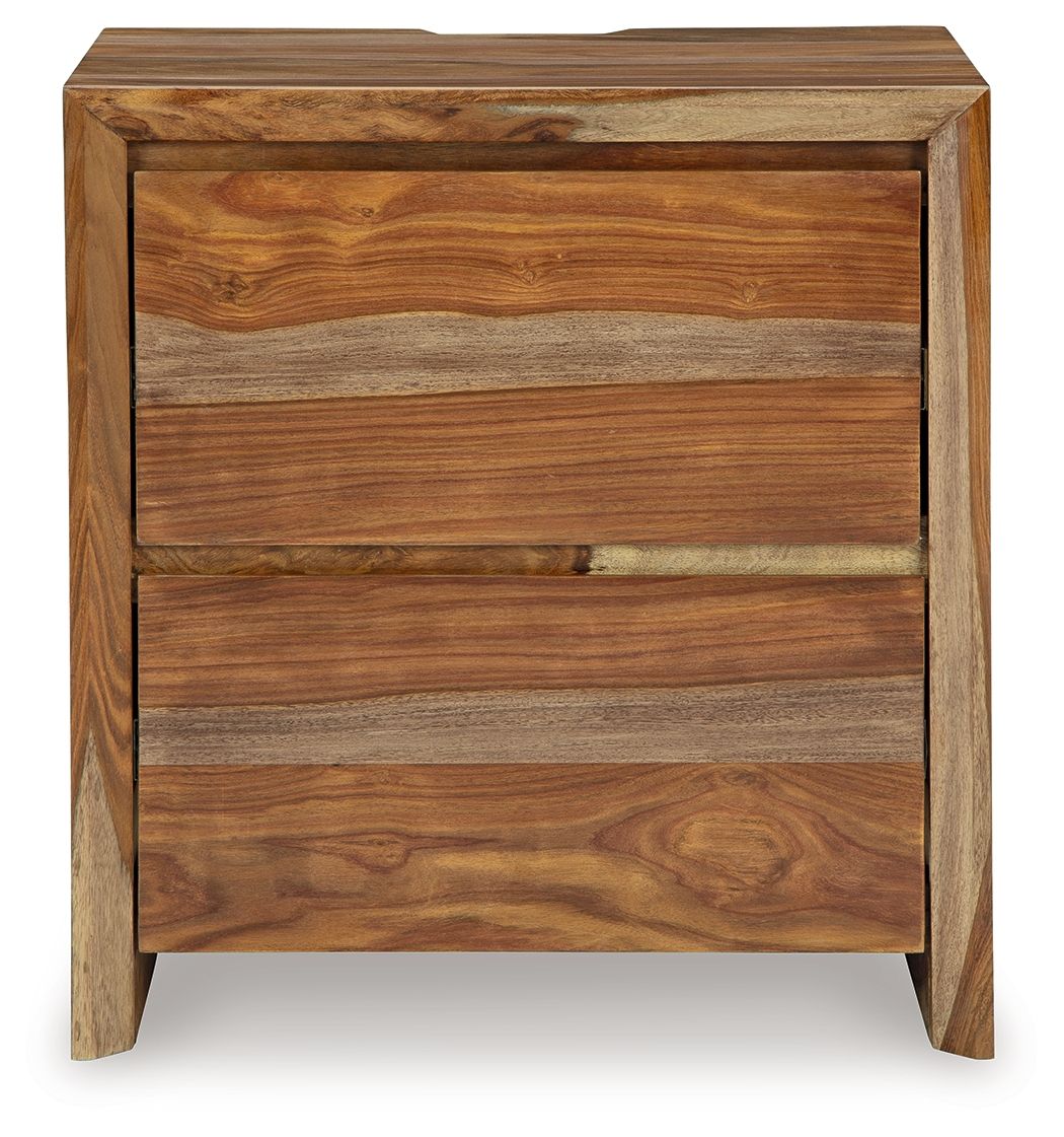 Dressonni - Brown - Two Drawer Night Stand