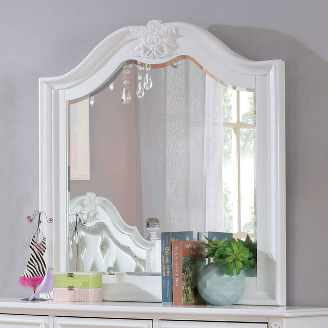 Furniture of America Belva - Mirror - White | Meri Furniture