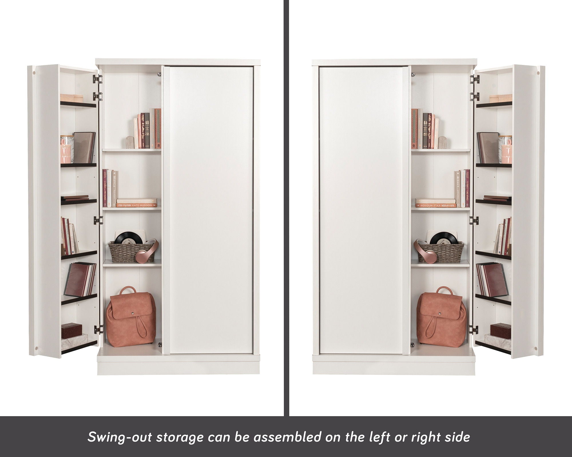 Swing-Out Storage Cabinet in White