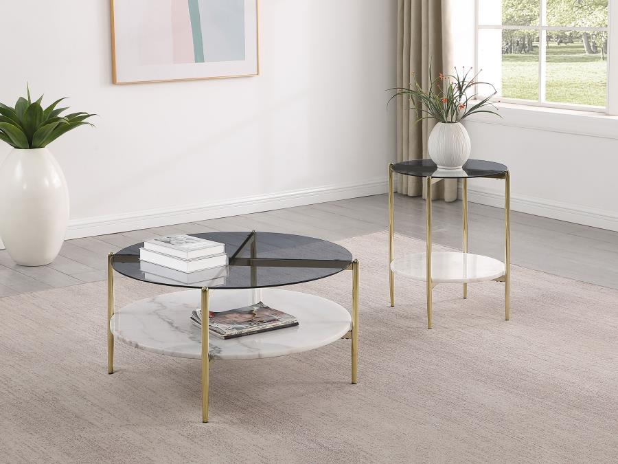 Jonelle - Round Glass Top Table