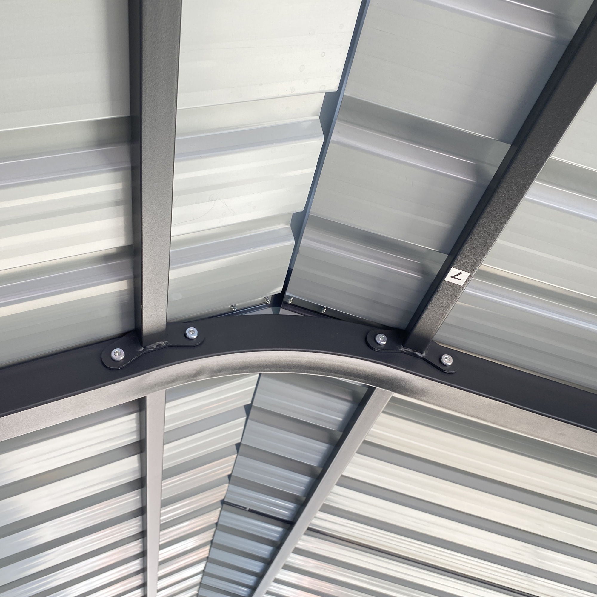 Metal Carport 12 X 20 Ft Heavy Duty With Galvanized Steel Roof Metal Garage Canopy With Galvanized Steel Roof & Frame Car Tent Outdoor Storage Shed For Car Boats And Truck - Alabaster / Dark Gray