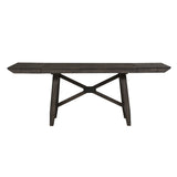 Double Bridge - Trestle Table Set - Dark Brown