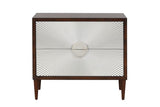 Shimas - Accent Table - Silver & Walnut Finish