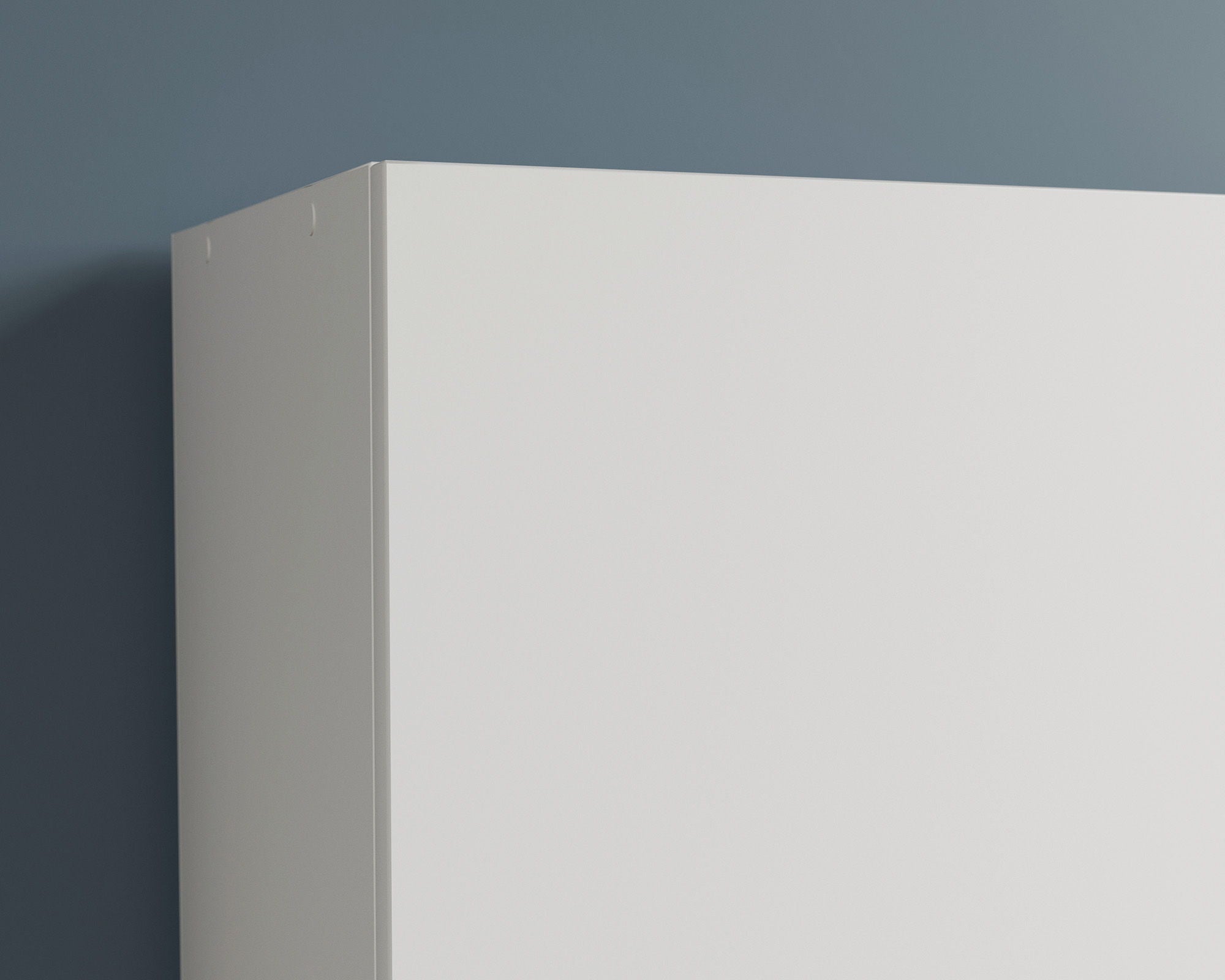 2-Door Contemporary Storage Cabinet in White