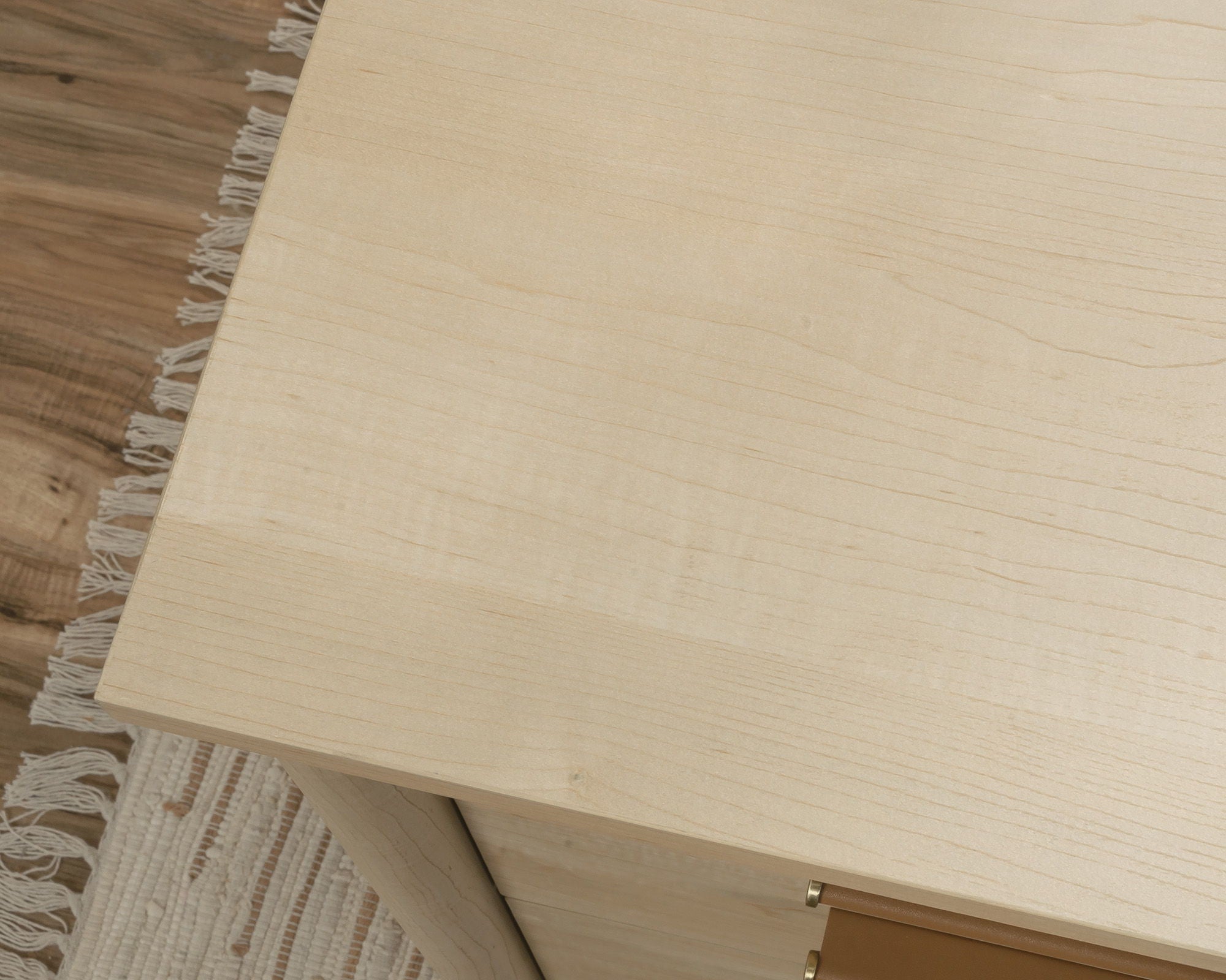 Executive Desk with Storage in Natural Maple