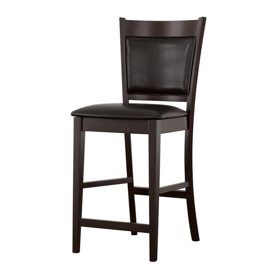 Coaster Fine Furniture Jaden - Upholstered Counter Chair (Set of 2) - Black And Espresso | Meri Furniture