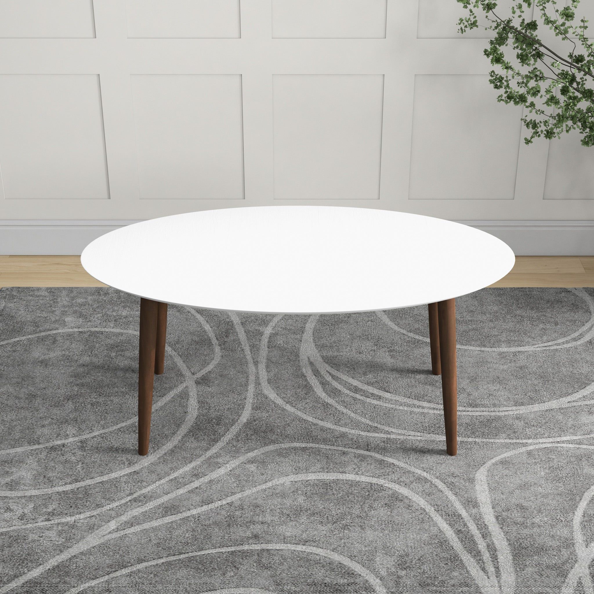 Ada - Mid-Century Modern Style Oval Dining Table