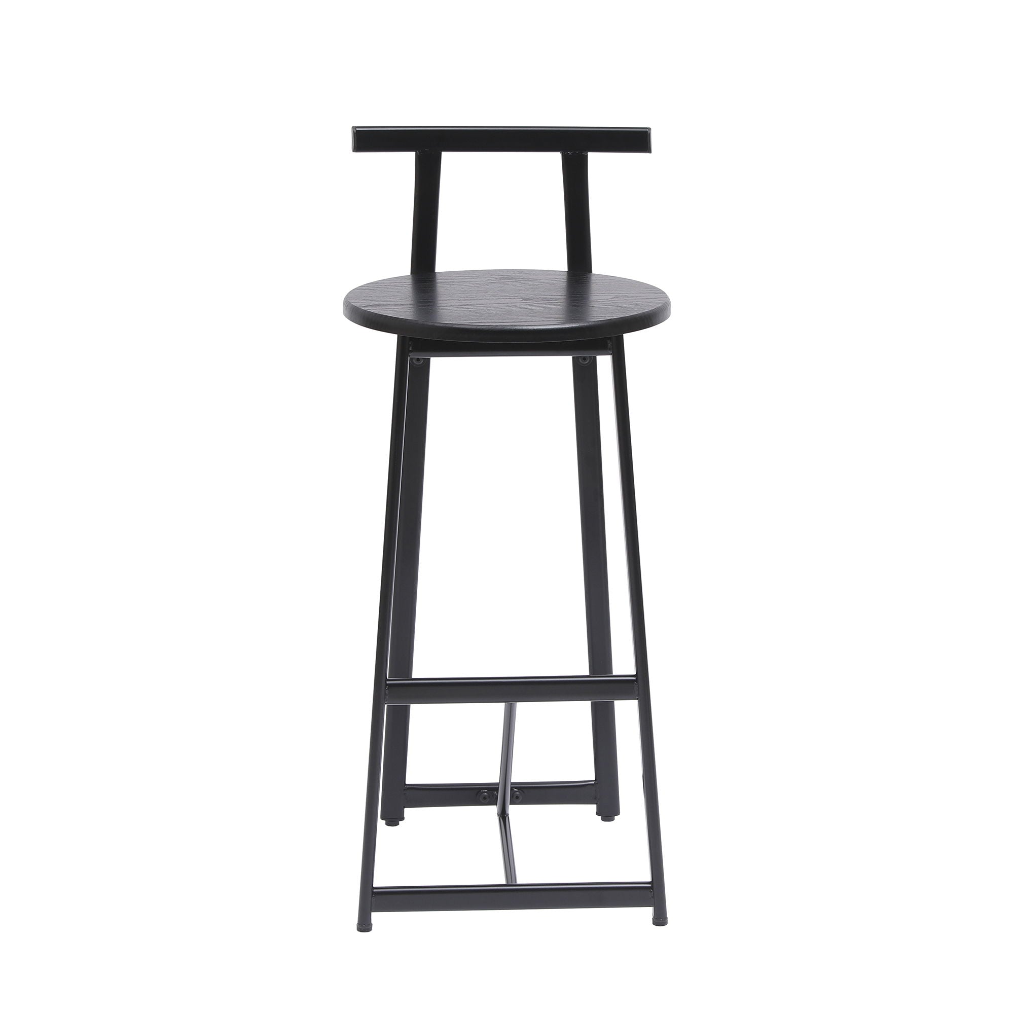 Modern Bar Stools With Backrest For Kitchen (Set of 3)