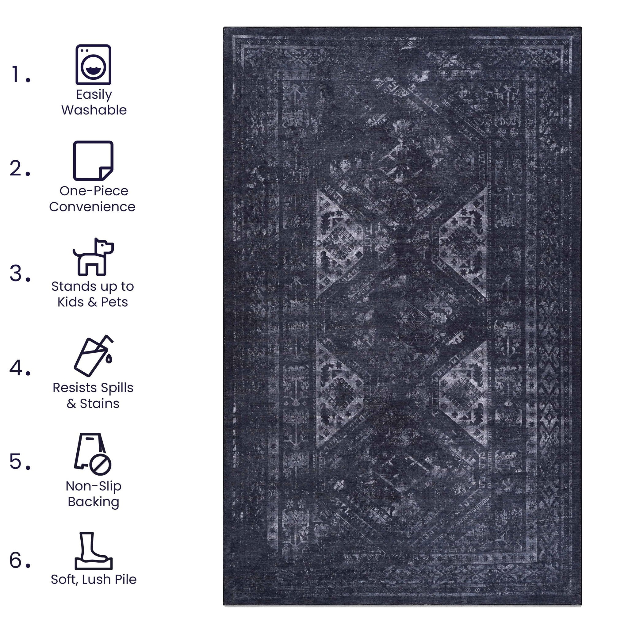 Maval - Washable Runner Rug