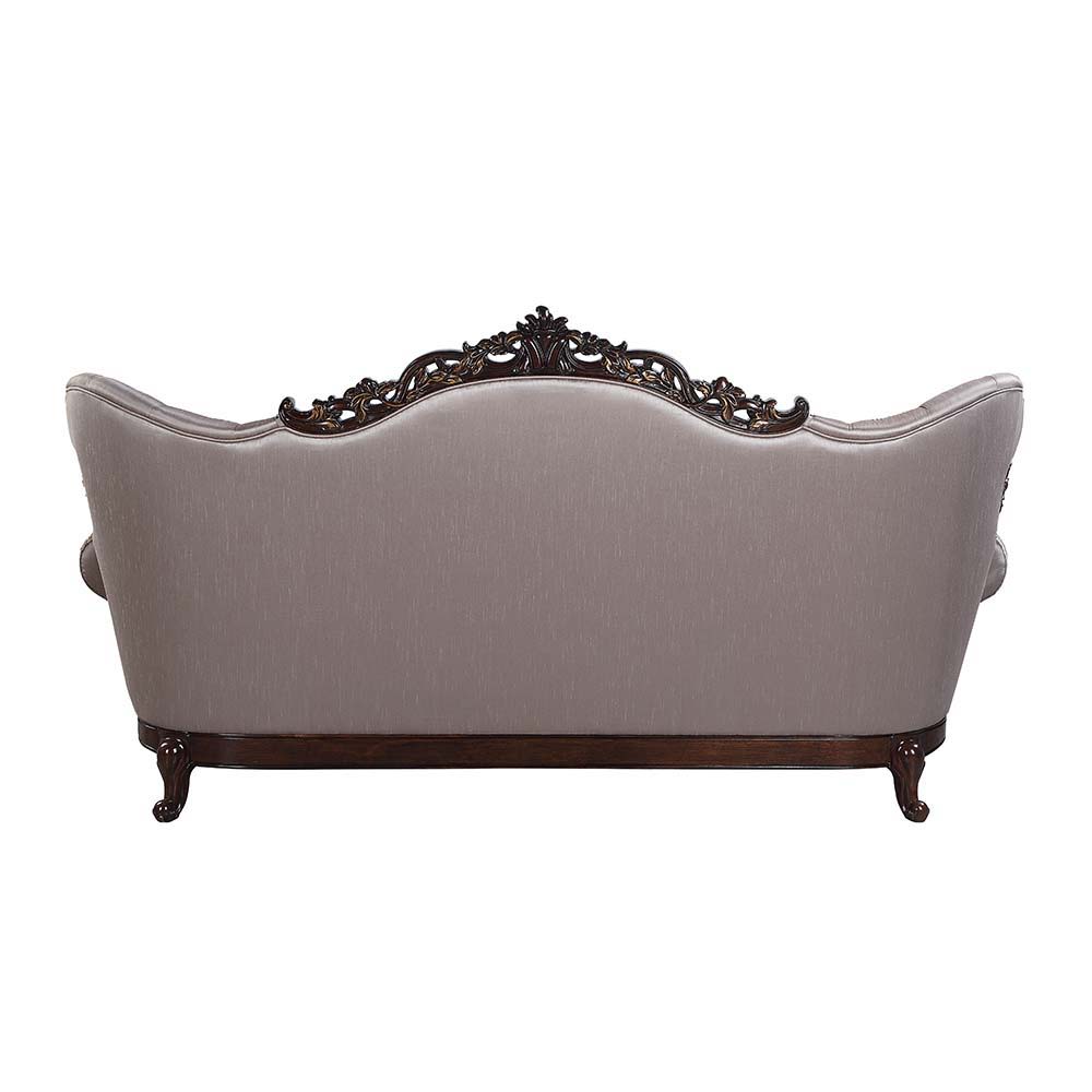 ACME Benbek - Sofa - Fabric & Antique Oak Finish | Meri Furniture