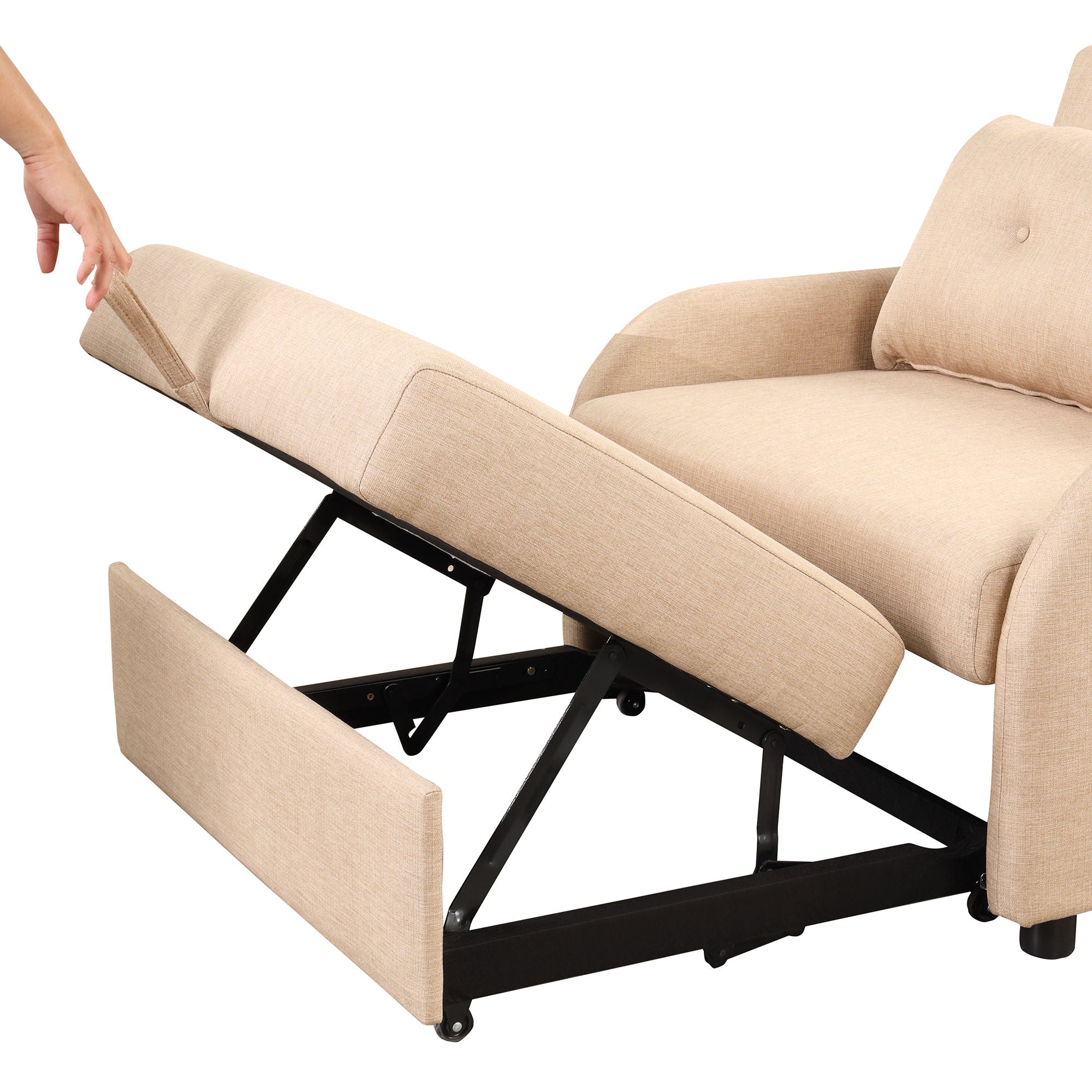 Versatile Pull Out Sofa Sleeper 3 In 1 With Wing Table & USB Charge, Compact Design