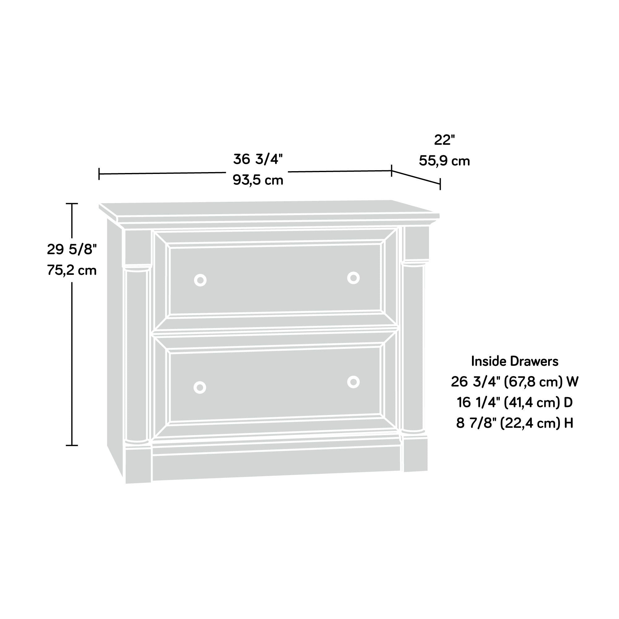 Palladia Lateral File Wind Oak