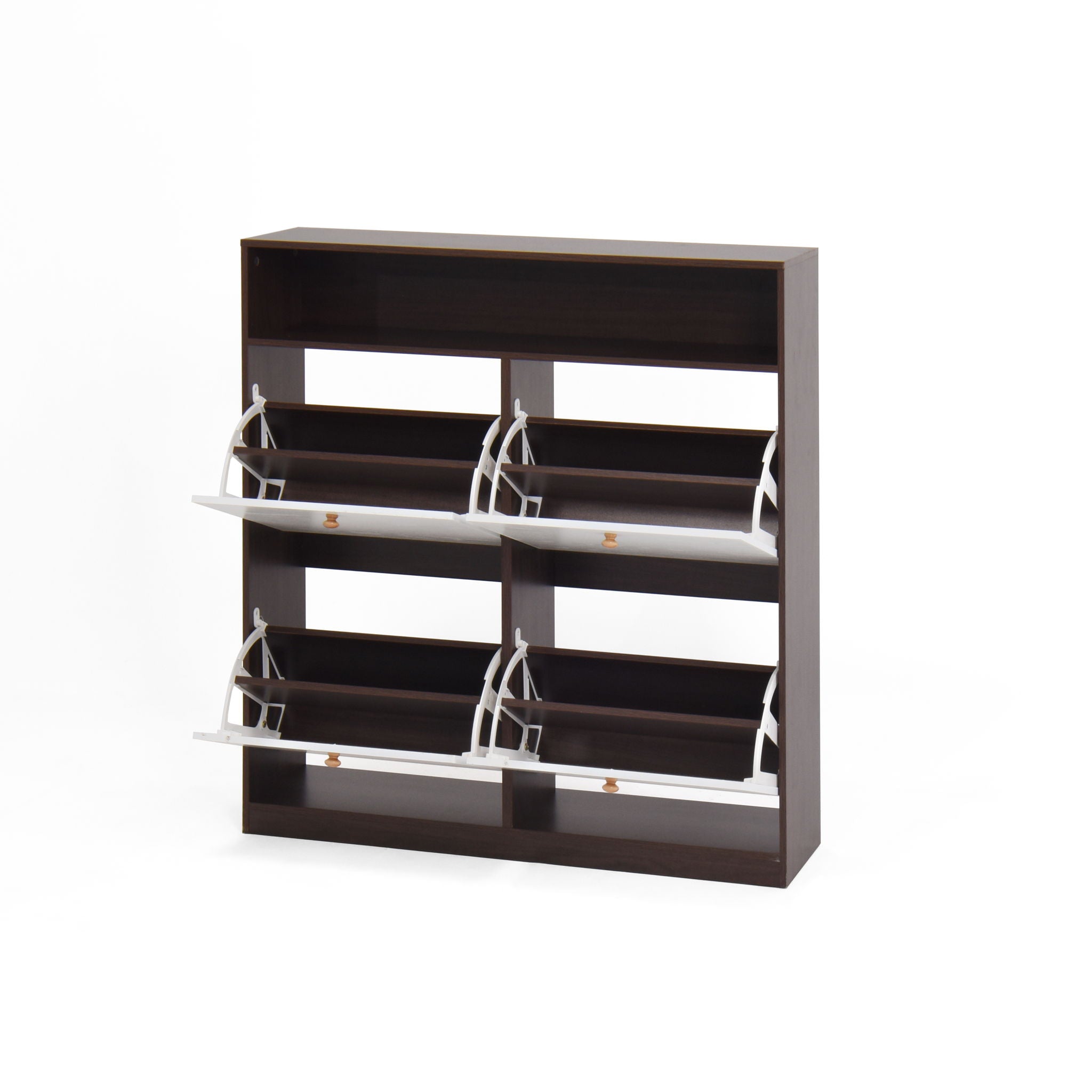 Modern Freestanding Shoe Storage Cabinet With 4 Flip Drawers
