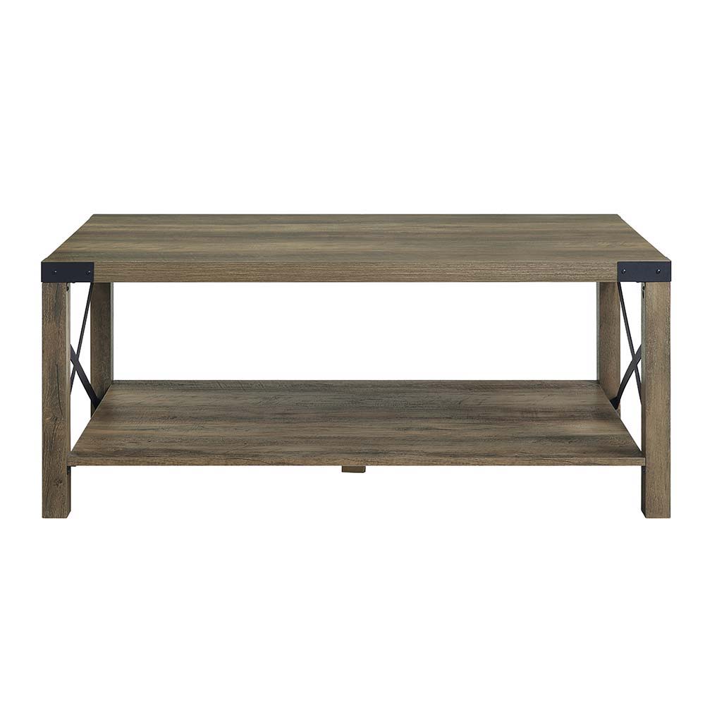 ACME Abiram - Coffee Table - Rustic Oak Finish | Meri Furniture