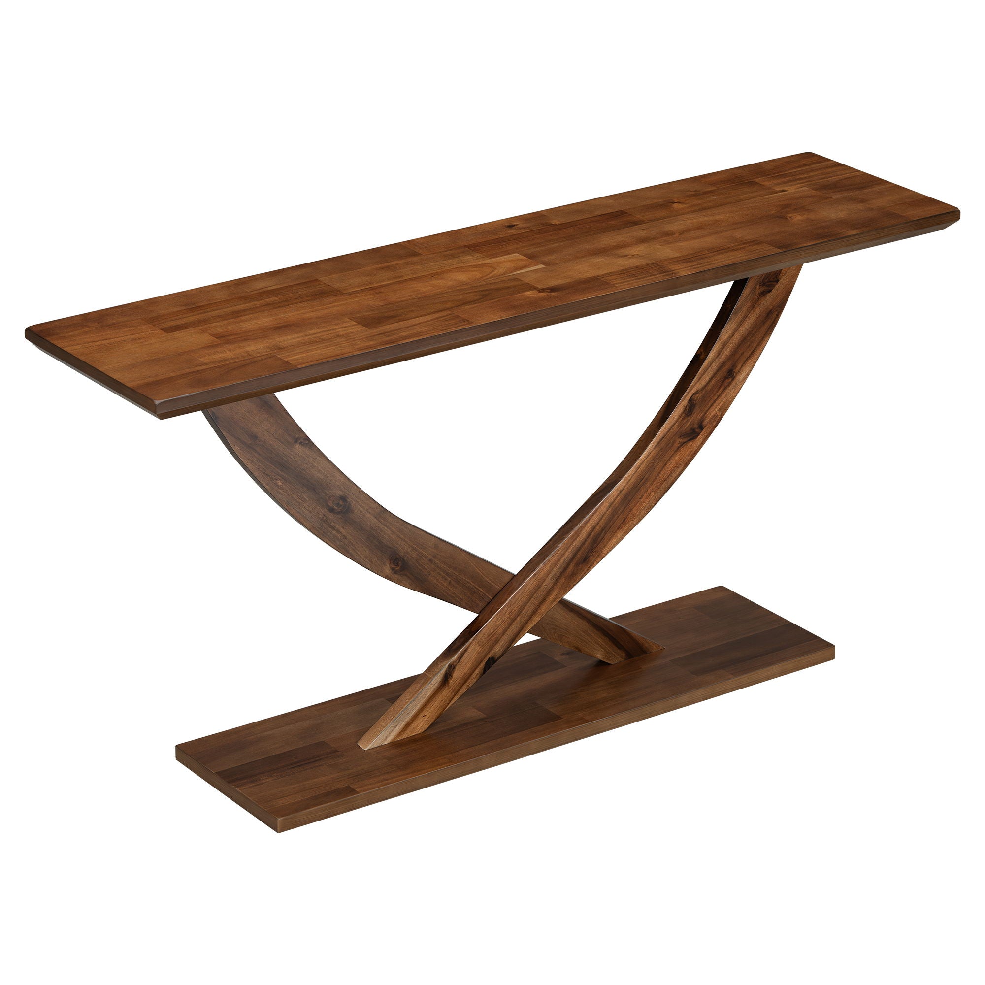 Console Table With Cross Leg Base And Reinforced Support Plate