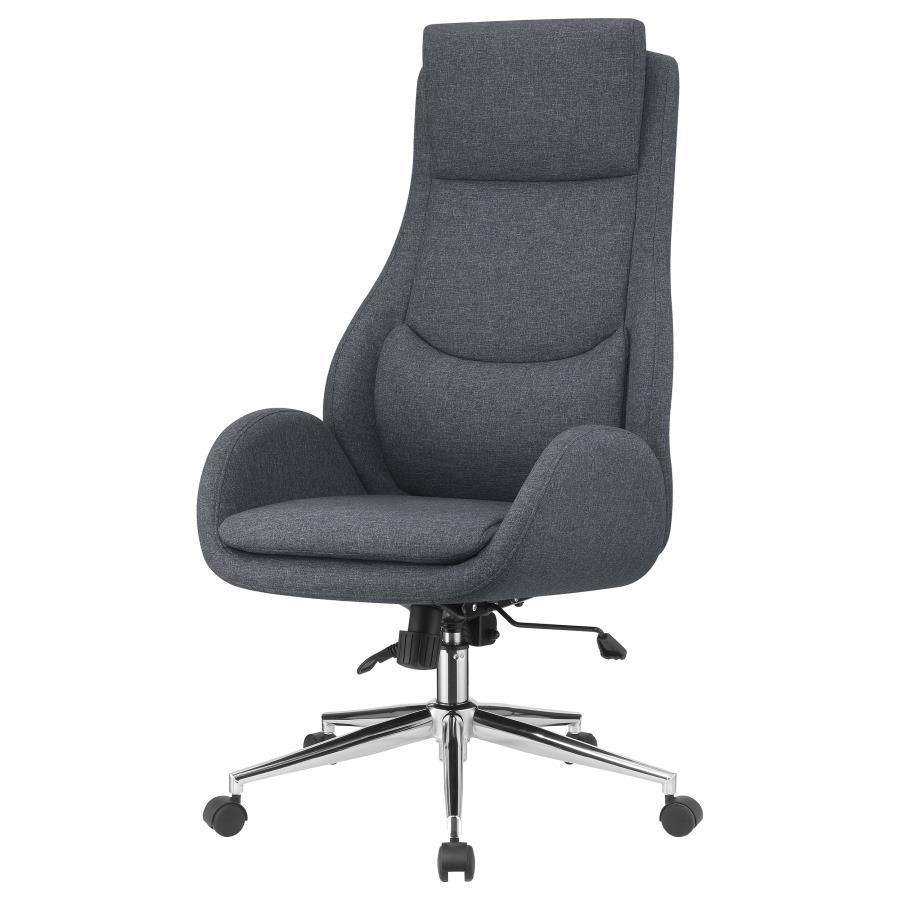 Coaster Fine Furniture Cruz - Upholstered Adjustable Home Office Desk Chair - Gray | Meri Furniture
