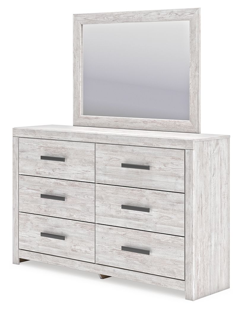 Signature Design by Ashley® Cayboni - Whitewash - Dresser And Mirror | Meri Furniture