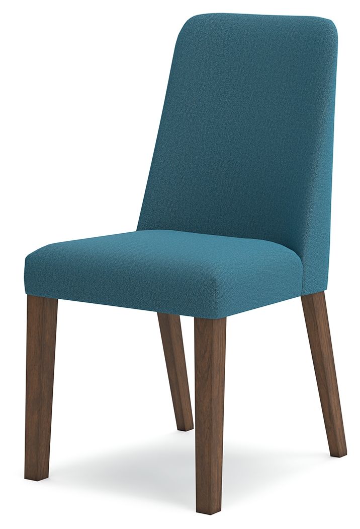 Lyncott - Dining Uph Side Chair (Set of 2) - Blue / Brown